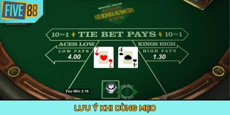 Lưu ý khi dùng mẹo
