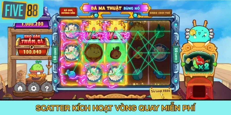 Scatter kích hoạt vòng quay miễn phí